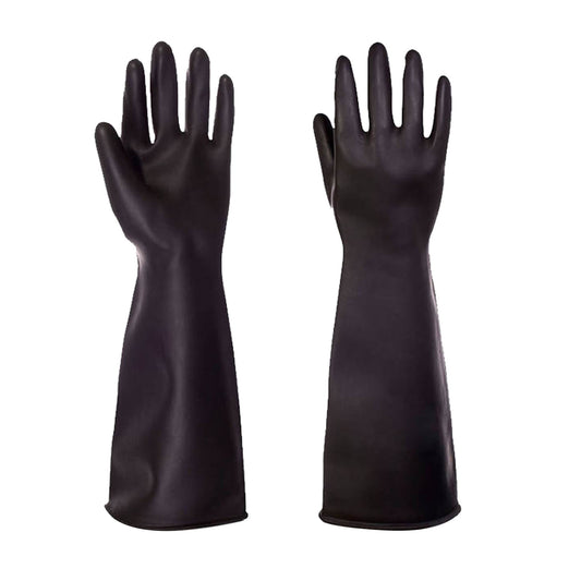 GUANTE DE LATEX NEGRO PARA ACIDOS 18"